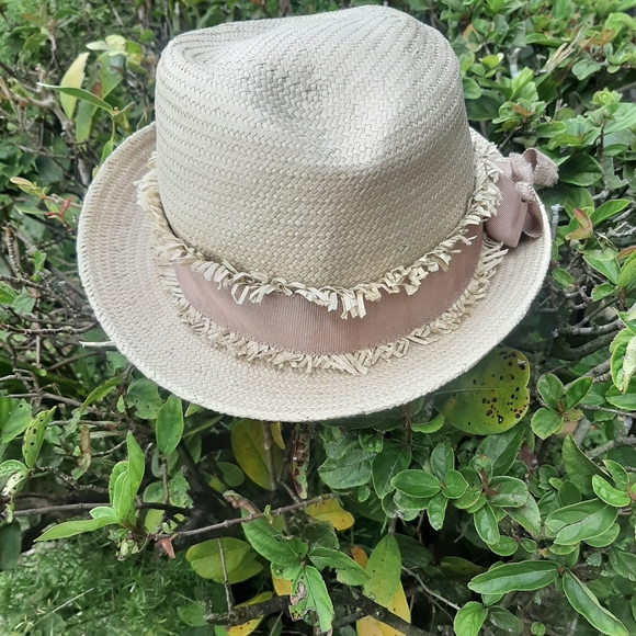 J. Crew Straw Ribbon Boho Country Girl Cloche Bucket Hat - Picture 4 of 12
